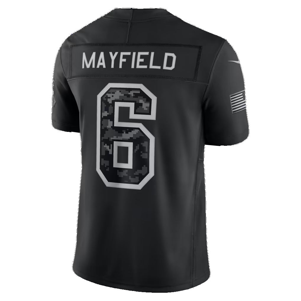 TB.Buccaneers #6 Baker Mayfield Black 2026 Salute to Service Stitched Limited Football jersey MWATKINS