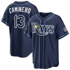 Tampa Bay Rays #13 Junior Caminero 2026 All-Star Game Navy Replica Stitched Baseball Jerseys