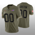 Custom B.Bills ACTIVE PLAYER 2022 Olive MWATKINS Salute To Service Limited Stitched Jersey