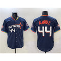 Houston Astros #44 Yordan Alvarez Navy MWATKINS 2025 City Connect With Texas Patch Limited Stitched Jersey