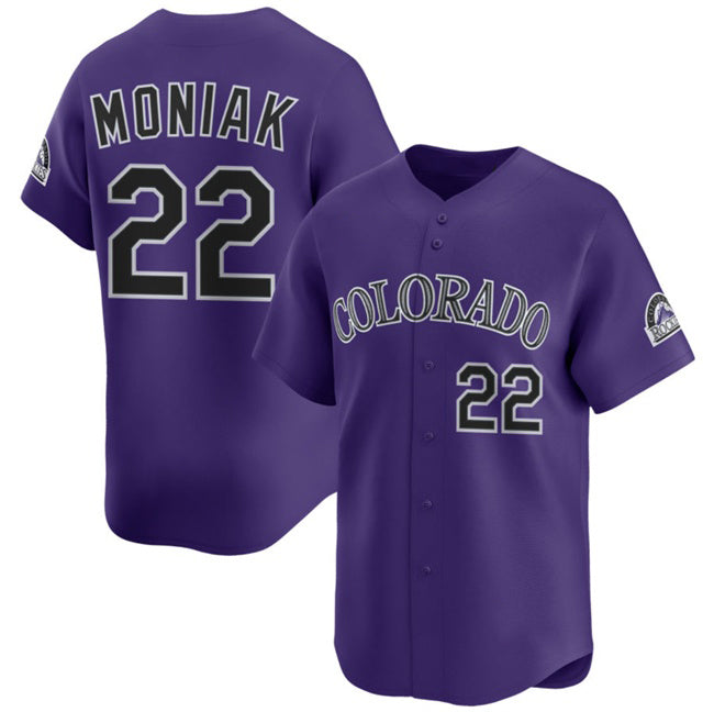 Colorado Rockies #22 Mickey Moniak Purple MWATKINS Limited Stitched Jersey