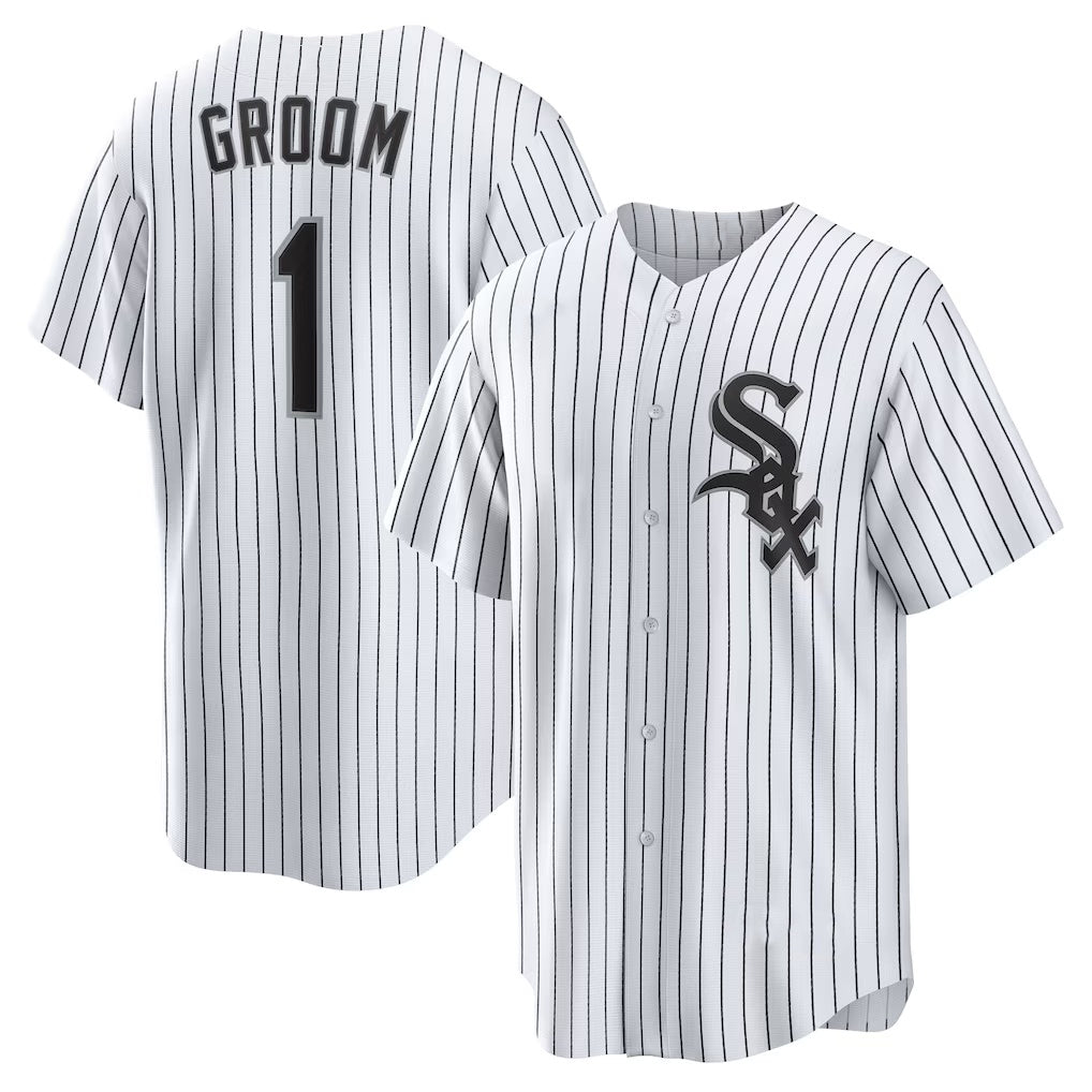 Chicago White Sox White MWATKINS #1 Groom Home Replica Jersey