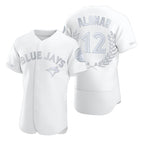 Toronto Blue Jays #12 Roberto Alomar White MWATKINS Flexbase Fashion Jersey