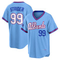 Atlanta Braves #99 Spencer Strider Powder Blue MWATKINS 2026 City Connect Stadium Jersey