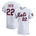 New York Mets #22 Juan Soto White MWATKINS Home Elite Jersey
