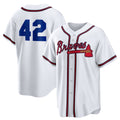 Atlanta Braves #42 Jackie Robinson White MWATKINS Home 2025 Day Replica Jersey