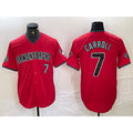 Arizona Diamondbacks #7 Corbin Carroll Red MWATKINS 2024 Cool Base Stitched Jersey