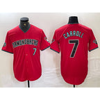 Arizona Diamondbacks #7 Corbin Carroll Red MWATKINS 2024 Cool Base Stitched Jersey
