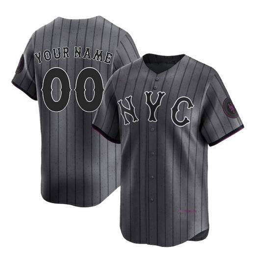 Custom New York Mets Graphite MWATKINS 2024 City Connect Limited Stitched Jersey