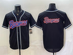 Texas Rangers Team Big Logo 2026 Fashion Replica Black MWATKINS Out Stitched Jersey