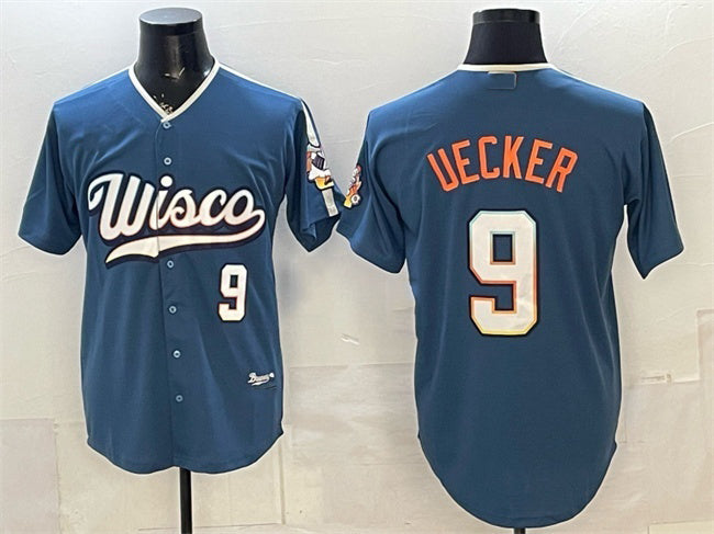 Milwaukee Brewers #9 Bob Uecker Mineral Blue MWATKINS 2026 City Connect Stadium Stitched Jersey