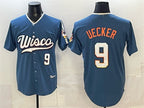 Milwaukee Brewers #9 Bob Uecker Mineral Blue MWATKINS 2026 City Connect Stadium Stitched Jersey