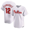 Philadelphia Phillies #12 Kyle Schwarber White MWATKINS Home Limited Player Jersey