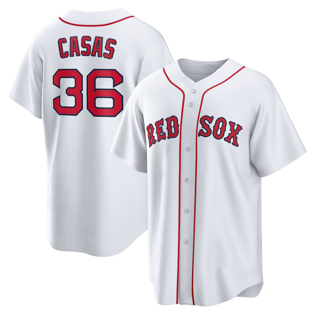 Boston Red Sox #36 Triston Casas White MWATKINS Home Replica Jersey