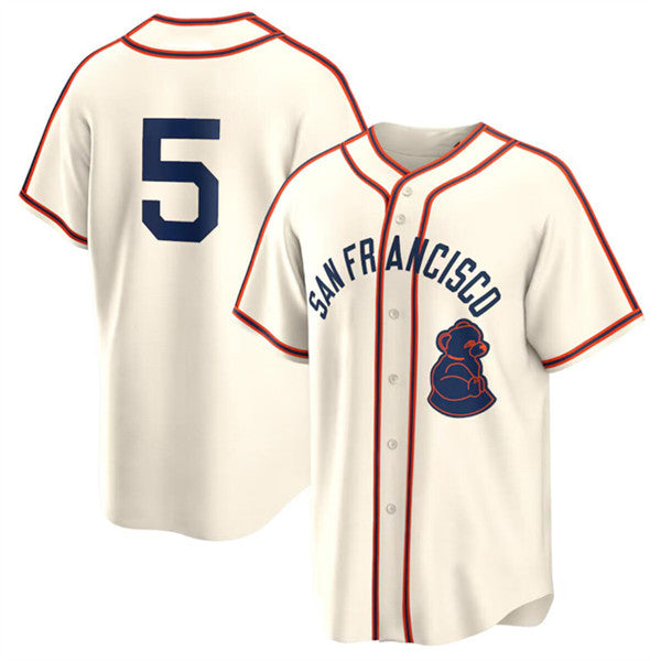 San Francisco Giants #5 Mike Yastrzemski Cream MWATKINS 2024 Rickwood Classic Stitched Jersey