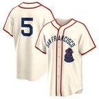 San Francisco Giants #5 Mike Yastrzemski Cream MWATKINS 2024 Rickwood Classic Stitched Jersey