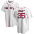 Boston Red Sox #35 Garrett Crochet White MWATKINS 2024 Cool Base Stitched Jersey