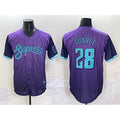 Arizona Diamondbacks #28 Eugenio Su¨¢rez Purple MWATKINS 2025 City Connect Limited Stitched Jersey