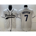 Chicago White Sox #7 Tim Anderson White MWATKINS Cool Base Stitched Jersey