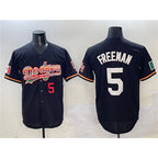 Los Angeles Dodgers #5 Freddie Freeman Black MWATKINS Mexico Limited Stitched Jersey