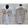 New York Mets #6 Starling Marte Number White MWATKINS 2022 All Star Stitched Cool Base Jersey