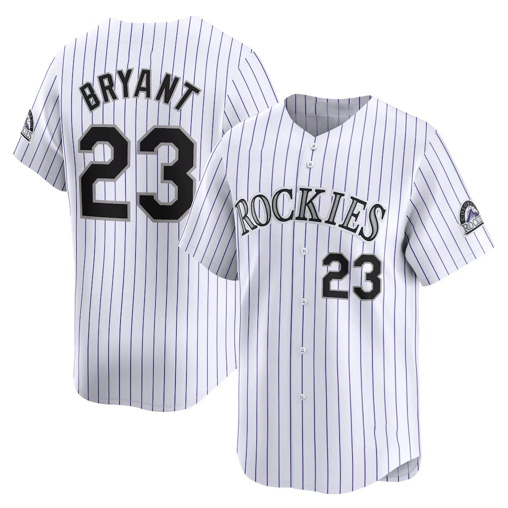 Colorado Rockies #23 Kris Bryant White-Purple MWATKINS Replica Player Jersey