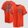 Detroit Tigers #29 Tarik Skubal Orange MWATKINS Alternate Stitched Jersey