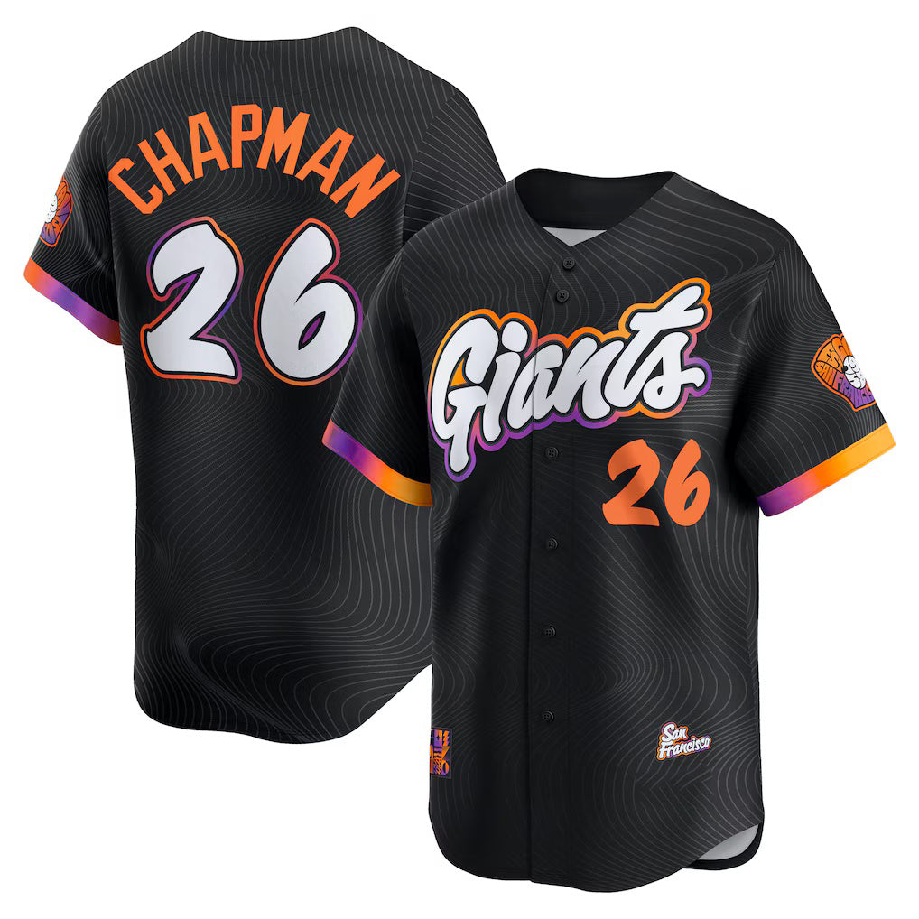 San Francisco Giants #26 Matt Chapman Black MWATKINS Anthracite 2025 City Connect Limited Jersey