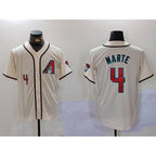 Arizona Diamondback #4 Ketel Marte Number Cream MWATKINS Cool Base Limited Stitched Jersey