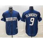 Detroit Tigers #9 Jack Flaherty 2024 Navy MWATKINS City Connect Cool Base Limited Stitched Jersey