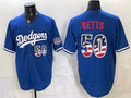 Los Angeles Dodgers #50 Mookie Betts Royal MWATKINS 250 Fourth of July Stitched Jersey