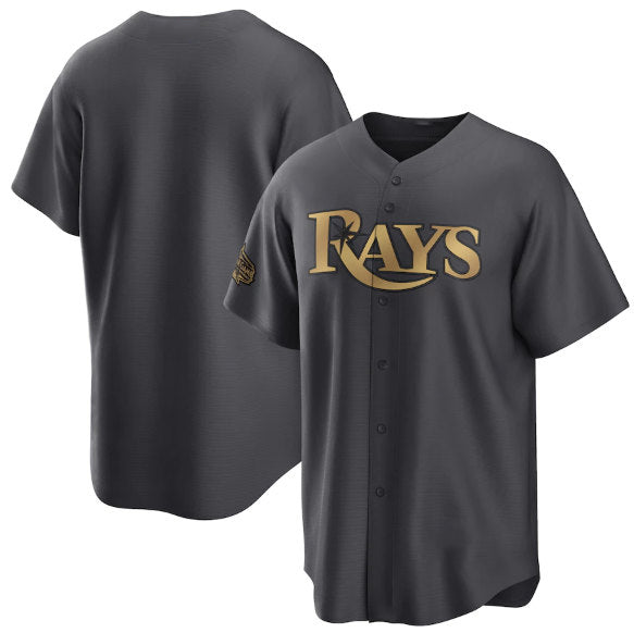 Tampa Bay Rays Blank Charcoal MWATKINS 2022 All-Star Cool Base Stitched Jersey