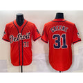 Detroit Tigers #31 Riley Greene Orange MWATKINS With Patch Vapor Premier Limited Stitched Jersey