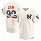 New York Yankees #99 Aaron Judge Cream MWATKINS USA 250 Fourth of July Limited Stitched Jersey