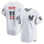 New York Yankees #11 Anthony Volpe White MWATKINS USA 250 Fourth of July Limited Stitched Jersey