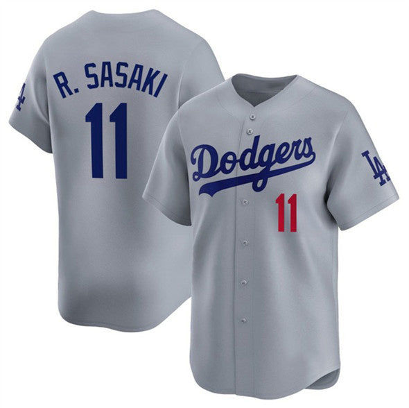 Los Angeles Dodgers #11 Roki Sasaki Gray MWATKINS 2025 Alternate Limited Stitched Jersey