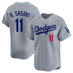 Los Angeles Dodgers #11 Roki Sasaki Gray MWATKINS 2025 Alternate Limited Stitched Jersey