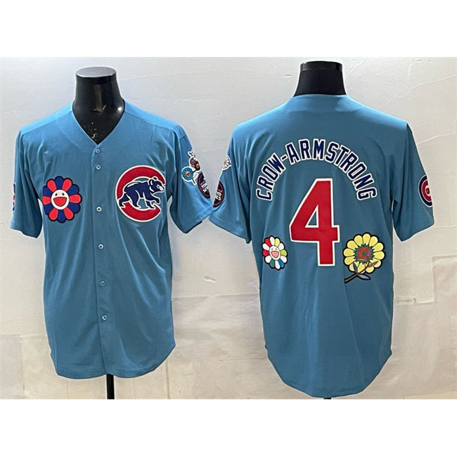 Chicago Cubs #4 Pete Crow-Armstrong Blue MWATKINS 2025 Tokyo Series 2nd Alternate Limited Stitched Jersey