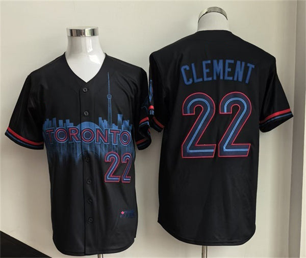 Toronto Blue Jays #22 Ernie Clement Navy MWATKINS 2024 City Connect Limited Stitched Jersey