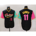 San Diego Padres #11 Yu Darvish Black MWATKINS Player Number Fashion Jersey