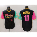 San Diego Padres #11 Yu Darvish Black MWATKINS Player Number Fashion Jersey