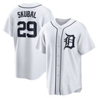 Detroit Tigers #29 Tarik Skubal MWATKINS White Home Replica Jersey
