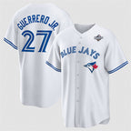 Toronto Blue Jays #27 Vladimir Guerrero Jr. White MWATKINS 2025 World Series Home Cool Base Stitched Jersey