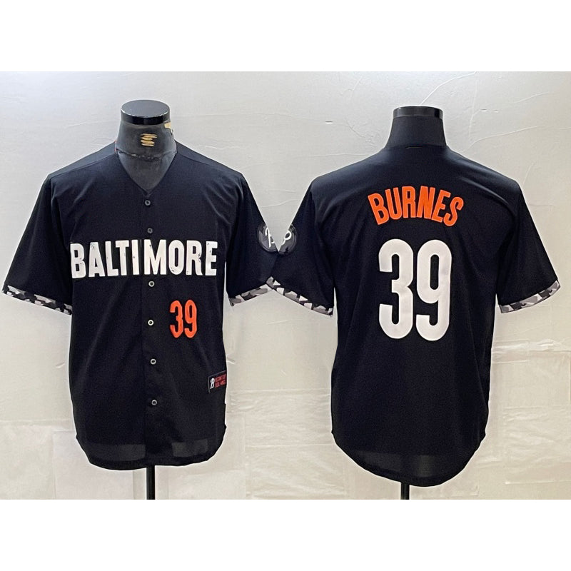 Baltimore Orioles #39 Corbin Burnes Number Black MWATKINS 2023 City Connect Cool Base Stitched Jersey 2