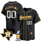 Custom Houston Astros Houston Rodeo Patch Vapor Premier Limited Jersey ¨C All Stitched-Black MWATKINS