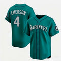 Seattle Mariners #4 Colt Emerson Aqua MWATKINS Limited Stitched jersey