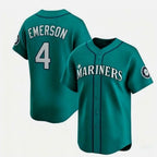 Seattle Mariners #4 Colt Emerson Aqua MWATKINS Limited Stitched jersey