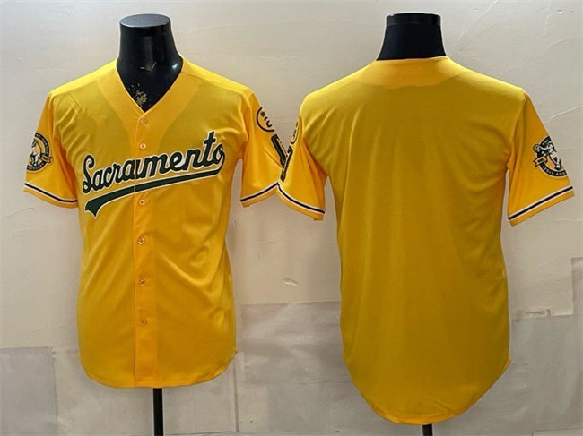 Oakland Athletics Blank 2026 Yellow MWATKINS Alternate Sacramento Celebrating 125 Years Vapor Limited Stitched Jersey