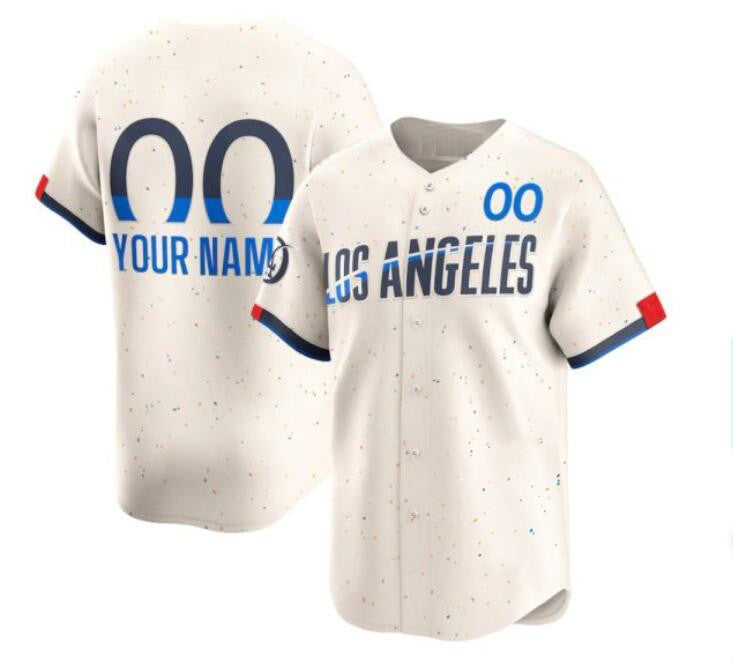 Custom Los Angeles Dodgers Active Player Cream MWATKINS 2024 City Connect Limited Stitched Jersey