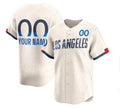 Custom Los Angeles Dodgers Active Player Cream MWATKINS 2024 City Connect Limited Stitched Jersey